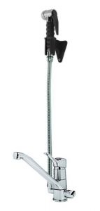 KL1240 Single lever short lever mixer with flexible shower head