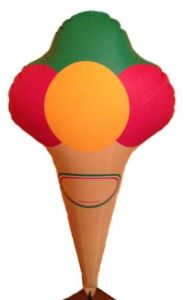 GOTX001 Cono de helado inflable 125 h cm