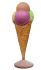 EG015 Cône publicitaire 3D de base pour la crème glacée, hauteur 180 cm pour le salon de la crème glacée