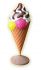 SG002 Cornet de crème glacée avec garniture - Cône publicitaire 3D pour glacier, hauteur 168 cm