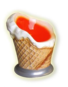 SG040 Sillón super gelato - Sillón publicitario 3D para heladería, altura 72 cm
