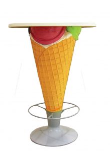 SG042 Ice Cream Table - 3D advertising table for ice cream parlor, height 95 cm