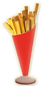 SR007 papas fritas - cono de papa de publicidad 3D para una altura de 180 cm