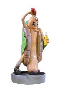 SR009 Hot dog - Hot dog publicitario 3D para gastronomía altura 185 cm