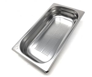 GST1/3P040F Gastronorm container 1/3 h40 drilled in AISI 304 stainless steel