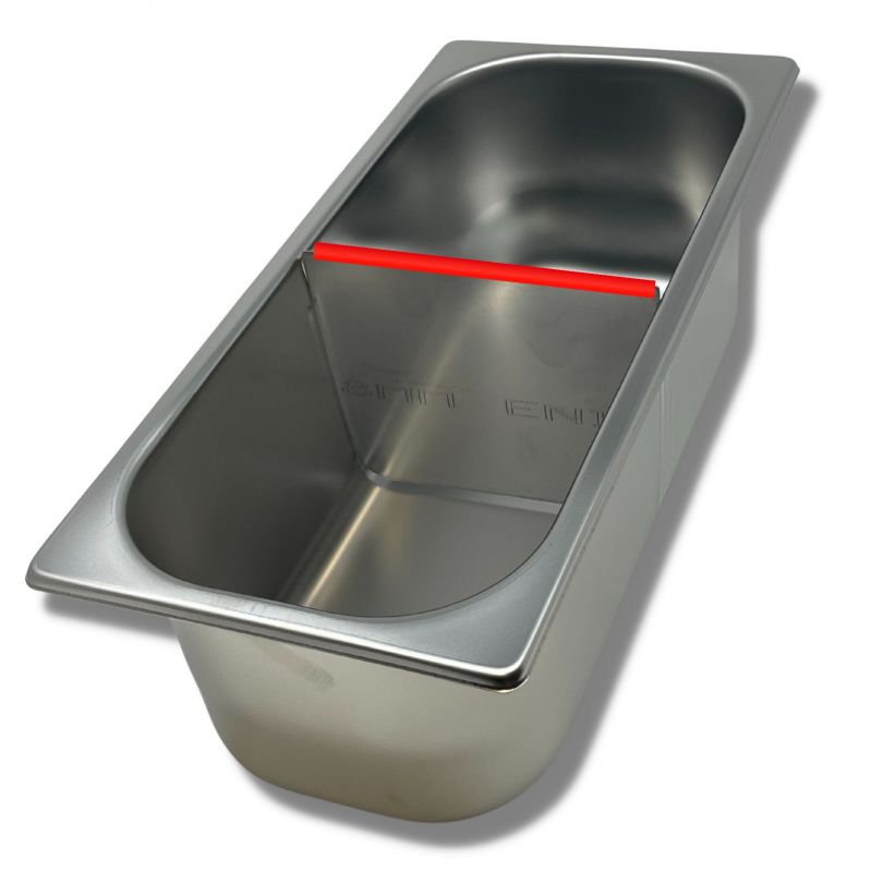 VG361612-D with steel tray 360x165x h120 stainless Ice mm cream divider